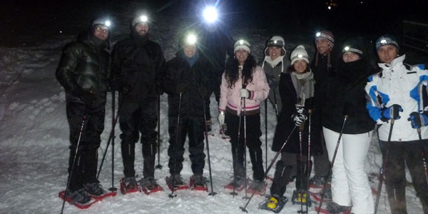 Schneeschuhwandern bei Vollmond im Bregenzerwald