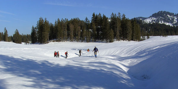 Schneeschuhwandern + Wasser + Feuer im Bregenzerwald